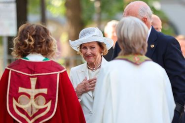 La reine Sonja à Oslo, le 22 juillet 2021.