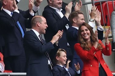 William et Kate avec le prince George lors du match Angleterre-Allemagne lors de l&#039;Euro 2020 au stade de Wembley à Londres le 29 juin 2021