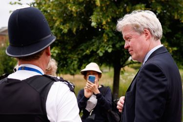 Charles Spencer dans les jardins de Kensington Palace à Londres le 1er juillet 2021