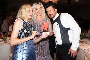 Diane Kruger, Katy Perry et Orlando Bloom au dîner de lancement des parfums Louis Vuitton «Les Extraits Collection» à la Fondation Louis Vuitton à Paris le 5 juillet 2021