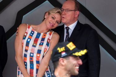 La princesse Charlène et le prince Albert II de Monaco, le 27 mai 2018, au Grand Prix de Monaco