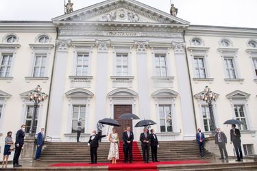 La reine Maxima et le roi Willem-Alexander des Pays-Bas avec le président allemand à Berlin, le 5 juillet 2021