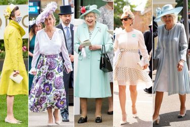 Princesse Anne, comtesse Sophie de Wessex, reine Elizabeth II, Camilla Parker Bowles, Zara Phillips, certains de leurs looks au Royal Ascot 2021