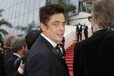 Benicio del Toro sur le tapis rouge du 74e Festival de Cannes pour la montée des marches du film «The French Dispatch» le 12 juillet 2021