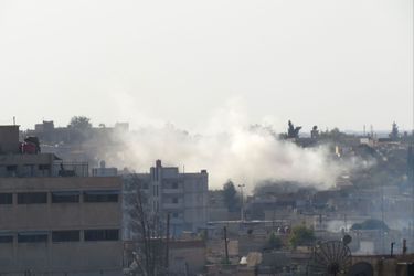 La ville syrienne de Qamichli, jeudi, après des tirs de l&#039;artillerie turque.
