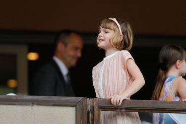 La princesse Gabriella de Monaco au stade Louis-II de Monaco, le 20 juin 2021