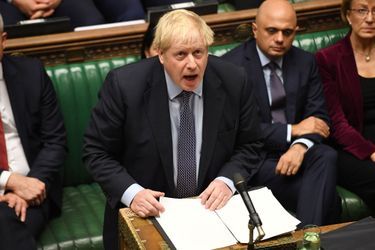 Boris Johnson au Parlement britannique, le 19 octobre 2019. 
