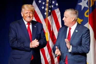 Donald Trump s&#039;est exprimé durant la convention républicaine à Greenville, en Caroline du Nord, le 5 juin 2021.