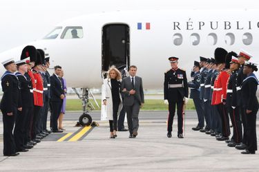 Emmanuel Macron et son épouse Brigitte arrivent à Carbis Bay pour le G7 jusqu&#039;à dimanche.  