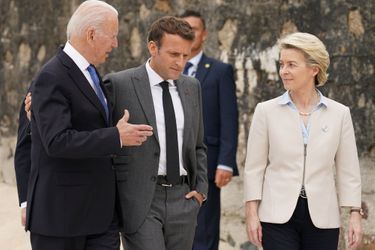 Emmanuel Macron et Joe Biden vendredi à Carbis Bay pour le G7. 