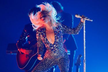 Lady Gaga lors d&#039;une performance aux Grammy Awards, en février 2019. 