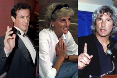Sylvester Stallone, Lady Diana et Richard Gere