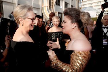 Kelly Clarkson était subjuguée lorsqu&#039;elle a rencontré Meryl Streep sur le tapis rouge des Golden Globes en 2018. «Je vous aime depuis que j&#039;ai genre 8 ans», avait lancé la chanteuse.