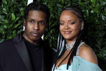 ASAP Rocky et Rihanna aux Fashion Awards à Londres en décembre 2019