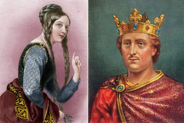Représentation d&#039;Aliénor d&#039;Aquitaine et du roi Henri II d&#039;Angleterre (artistes inconnus)