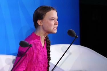 Greta Thunberg à l&#039;ONU, le 23 septembre 2019.