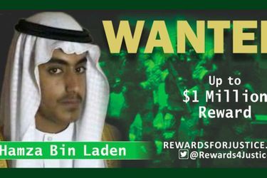 Les Etats-Unis avaient offert en février une récompense pouvant atteindre un million de dollars pour toute information permettant de retrouver Hamza Ben Laden.