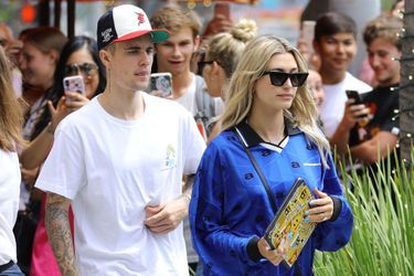 Justin Bieber et Hailey Baldwin en août 2019 à Beverly Hills. 
