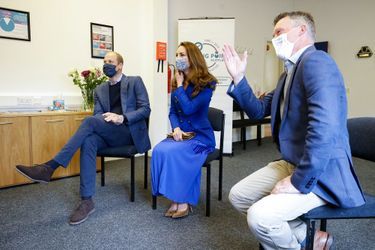 Kate Middleton et le prince William en visite au centre social Turning Point à Edimbourg en Ecosse le 24 mai 2021