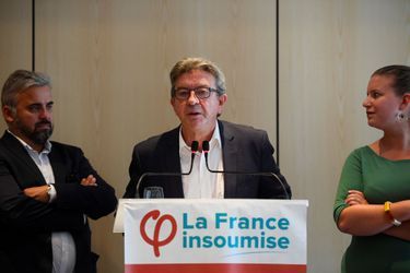 Jean-Luc Mélenchon lors d'une conférence de presse jeudi à Paris.