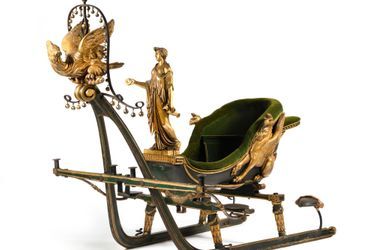 Le traîneau qui aurait été utilisé par l'impératrice Joséphine, en vente chez Osenat à Fontainebleau mercredi 5 mai 2021