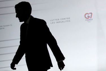 Emmanuel Macron lundi lors du sommet du G7 à Biarritz.