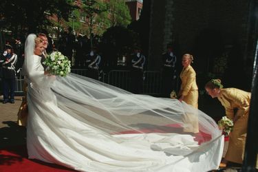 Le prince Constantijn des Pays-Bas et Laurentien Brinkhorst, le 19 mai 2001, jour de leur mariage religieux