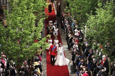 Le prince William et Kate Middleton le jour de leur mariage à Londres le 29 avril 2011