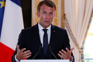 Emmanuel Macron à l&#039;Elysée le 22 juin. 