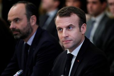 Emmanuel Macron et le Premier ministre ici à l&#039;Elysée en décembre 2018.