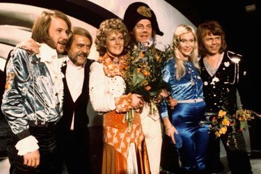 ABBA lors de leur victoire en 1974 pour la Suède