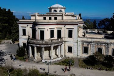 La villa «Mon Repos», maison natale du prince Philip sur l&#039;île de Corfou, le 10 avril 2021