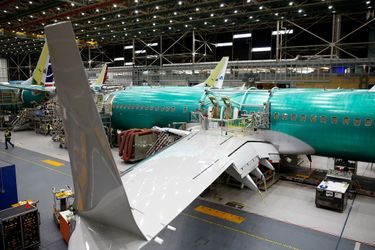 Un Boeing 737 MAX à l'usine, à Washington. 