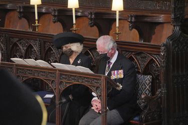 Camilla et Charles aux funérailles du prince Philip à Windsor le 17 avril 2021