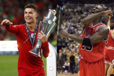 Cristiano Ronaldo et Michael Jordan (montage).