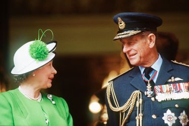 La reine Elizabeth II et le prince Philip à Londres, le 1er juin 1991
