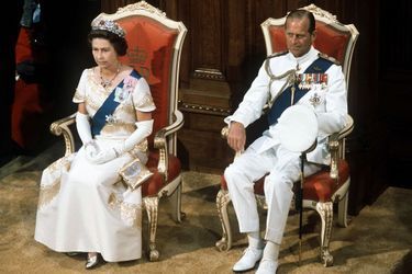Le prince Philip avec la reine Elizabeth II, en 1977