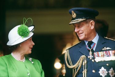Le prince Philip avec la reine Elizabeth II, en juin 1991