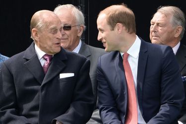 Le prince Philip avec son petit-fils le prince William, le 15 juin 2015