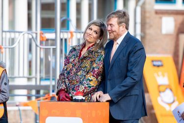 La reine Maxima et le roi Willem-Alexander des Pays-Bas lancent les Koningsspelen à Amersfoort, le 23 avril 2021