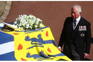 Le prince Charles aux funérailles du prince Philip au Château de Windsor, samedi 17 avril 2021.