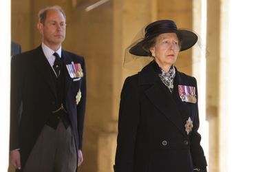 La princesse Anne aux funérailles du prince Philip au Château de Windsor, samedi 17 avril 2021.