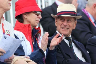 Le prince Philip avec sa fille la princesse Anne, le 29 juillet 2012