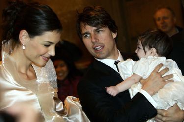 Suri et Tom Cruise avec Katie Holmes en Italie en novembre 2006, quelques jours avant le mariage du couple d'acteurs