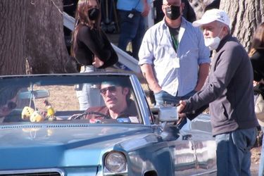 Ben Affleck et George Clooney sur le tournage du film «The Tender Bar» à Boston le 23 mars 2021