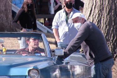 Ben Affleck et George Clooney sur le tournage du film «The Tender Bar» à Boston le 23 mars 2021