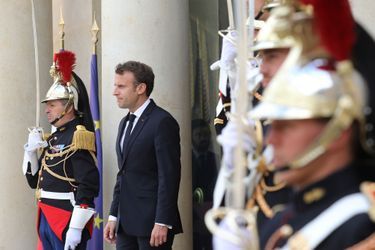 Emmanuel Macron à l&#039;Elysée mercredi. 