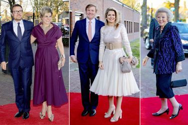 Le prince Constantijn et la princesse Laurentien, le roi Willem-Alexander et la reine Maxima, l&#039;ex-reine Beatrix des Pays à Amersfoort, le 15 avril 2019