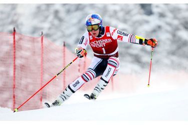 Alexis Pinturault lors du slalom géant de Lenzerhei en Suisse, dernière épreuve de la Coupe du monde de ski alpin, samedi 20 mars 2021.