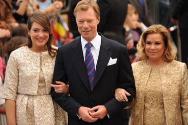 La princesse Alexandra de Luxembourg, avec ses parents, le 19 octobre 2012